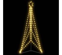 vidaXL LED para árbol de Navidad 363 LEDs blanco cálido 182 cm