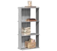 vidaXL Librería 3 estantes madera ingeniería gris Sonoma 60x30x120 cm