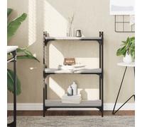 vidaXL Librería 3 estantes madera ingeniería gris Sonoma 60x30x86 cm