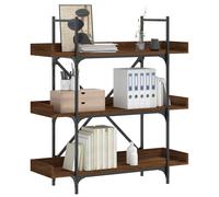 vidaXL Librería 3 estantes madera ingeniería marrón 100x33x108,5 cm