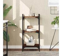 vidaXL Librería 3 estantes madera ingeniería roble marrón 40x30x86 cm