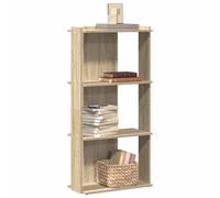 vidaXL Librería 3 estantes, madera de ingeniería, Roble Sonoma, 60x30x120 cm