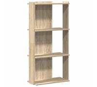 vidaXL Librería 3 estantes, madera de ingeniería, Roble Sonoma, 60x30x120 cm