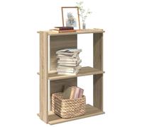 vidaXL Librería 3 estantes madera de ingeniería Roble Sonoma 60x30x80 cm