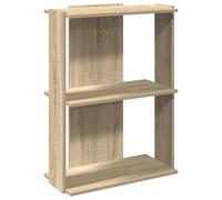 vidaXL Librería 3 estantes madera de ingeniería Roble Sonoma 60x30x80 cm