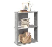 vidaXL Librería 3 niveles madera ingeniería 60x30x80 cm en color Blanco/Gris sonoma/Madera antigua y más