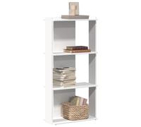 vidaXL Librería 3 niveles madera ingeniería blanco 60x30x120 cm