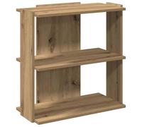 vidaXL Librería 3 niveles madera ingeniería roble artesanal 60x30x60cm
