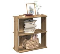 vidaXL Librería 3 niveles madera ingeniería roble artesanal 60x30x60cm