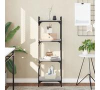 vidaXL Librería 4 estantes madera ingeniería gris Sonoma 40x30x120 cm