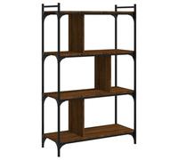 vidaXL Librería 4 estantes Madera ingeniería marrón Roble 76x32x123 cm