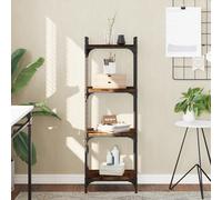 vidaXL Librería 4 estantes madera ingeniería roble ahumado 40x30x120cm