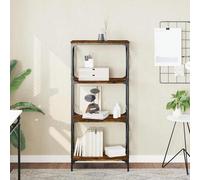 vidaXL Librería 4 estantes madera ingeniería roble ahumado 59x35x132cm