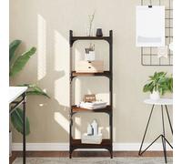 vidaXL Librería 4 estantes madera ingeniería roble marrón 40x30x120 cm