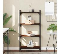 vidaXL Librería 4 estantes madera ingeniería roble marrón 60x30x120 cm