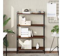 vidaXL Librería 4 estantes madera ingeniería roble marrón 80x30x120 cm