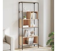 vidaXL Librería 5 estantes madera de ingeniería roble 76x33x188,5 cm
