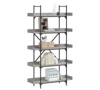 vidaXL Librería 5 estantes madera gris Sonoma 100x33x180,5 cm