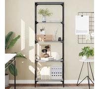 vidaXL Librería 5 estantes madera ingeniería gris Sonoma 59x35x171 cm