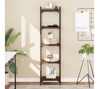 vidaXL Librería 5 estantes madera ingeniería roble marrón 40x30x154 cm