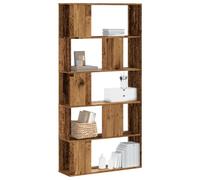 vidaXL Librería 5 niveles madera color envejecido 80,5x23,5x162,5 cm