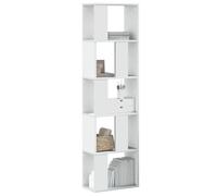 vidaXL Librería 5 niveles – Madera de ingeniería blanca 45x23,5x162,5 cm
