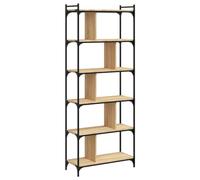 vidaXL Librería 6 estantes Madera de ingeniería 76x32x192 cm Roble Sonoma
