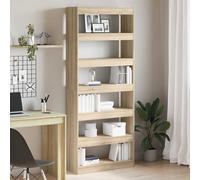 vidaXL Librería 6 niveles 80 x 30 x 198 cm Madera de ingeniería