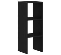 vidaXL Librería apilable en madera contrachapada roble negro 30x30x80 cm
