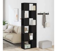 vidaXL Librería/Biblioteca biombo roble negro 60x24x186 cm