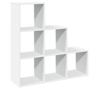 vidaXL Librería biombo 3 niveles blanca 99x29x99 cm madera de ingeniería