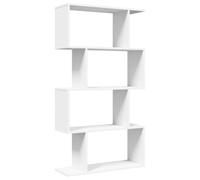 vidaXL Librería biombo de 4 Niveles, Blanca, 70 x 24 x 129 cm,
