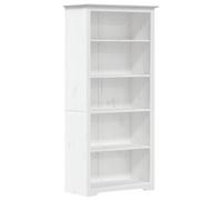 vidaXL Librería BODO 5 estantes madera maciza de pino blanco 82x40x173 cm