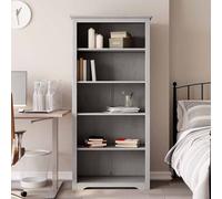 vidaXL Librería BODO 5 estantes madera maciza pino gris 82x40x173 cm