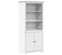 vidaXL Librería BODO madera maciza de pino 82x40x173 cm Gris/Blanco/Marrón