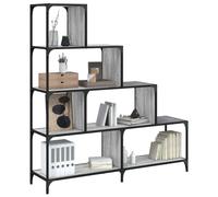 vidaXL Librería con 4 peldaños madera gris Sonoma 139x33,5x149 cm