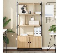vidaXL Librería con puertas Roble Sonoma – 76,5×30×154,5 cm – Madera de ingeniería