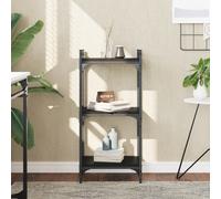 vidaXL Librería de 3 estantes madera de ingeniería negro 40x30x86 cm