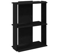 vidaXL Librería de 3 estantes Madera de ingeniería Negro 60x30x80 cm, estantería, estantería para Libros, Estante de Almacenamiento