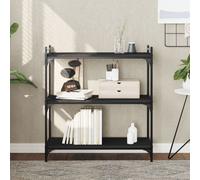 vidaXL Librería de 3 estantes madera de ingeniería negro 80x30x86 cm