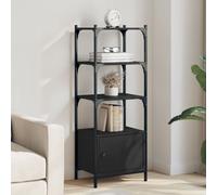 vidaXL Librería de 3 estantes madera ingeniería negro 41x30x109,5 cm