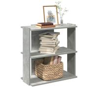 vidaXL Librería de 3 niveles madera gris hormigón 60x30x60 cm