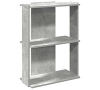 vidaXL Librería 3 niveles para libros madera gris hormigón 60x30x80 cm