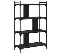 vidaXL Librería de 4 estantes madera de ingeniería negra 76x32x123 cm