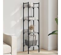 vidaXL Librería de 4 estantes madera gris Sonoma 35x30x138,5 cm