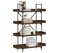 vidaXL Librería de 4 estantes madera ingeniería marrón 100x33x145,5 cm