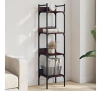 vidaXL Librería de 4 estantes madera roble marrón 35x30x138,5 cm