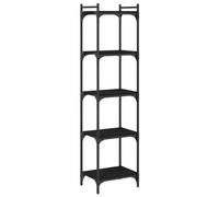 vidaXL Librería de 5 estantes madera de ingeniería negro 40x30x154 cm