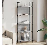 vidaXL Librería de 5 estantes madera gris Sonoma 60,5x24x166,5 cm