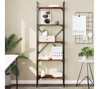 vidaXL Librería de 5 estantes madera roble ahumado 56x31,5x174 cm